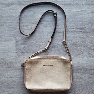 Michael Kors Metallic Gold Crossbody Bag
